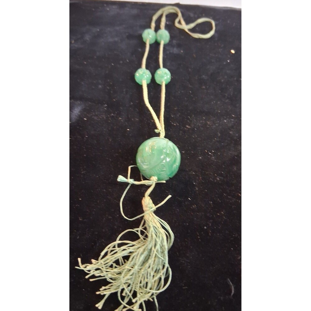 Green Ball Necklace glass?